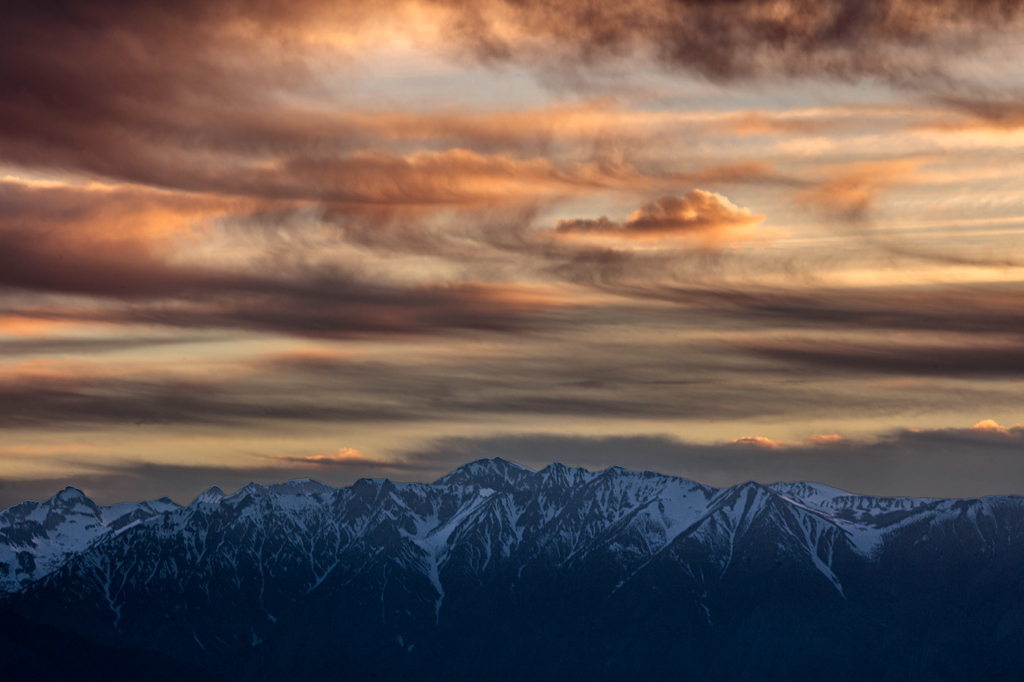 Sunset Clouds, Sierra Nevada, CA