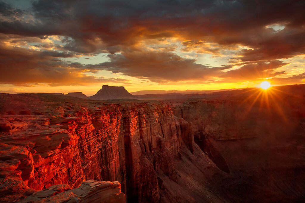 Sunset near Factory Butte, Utah